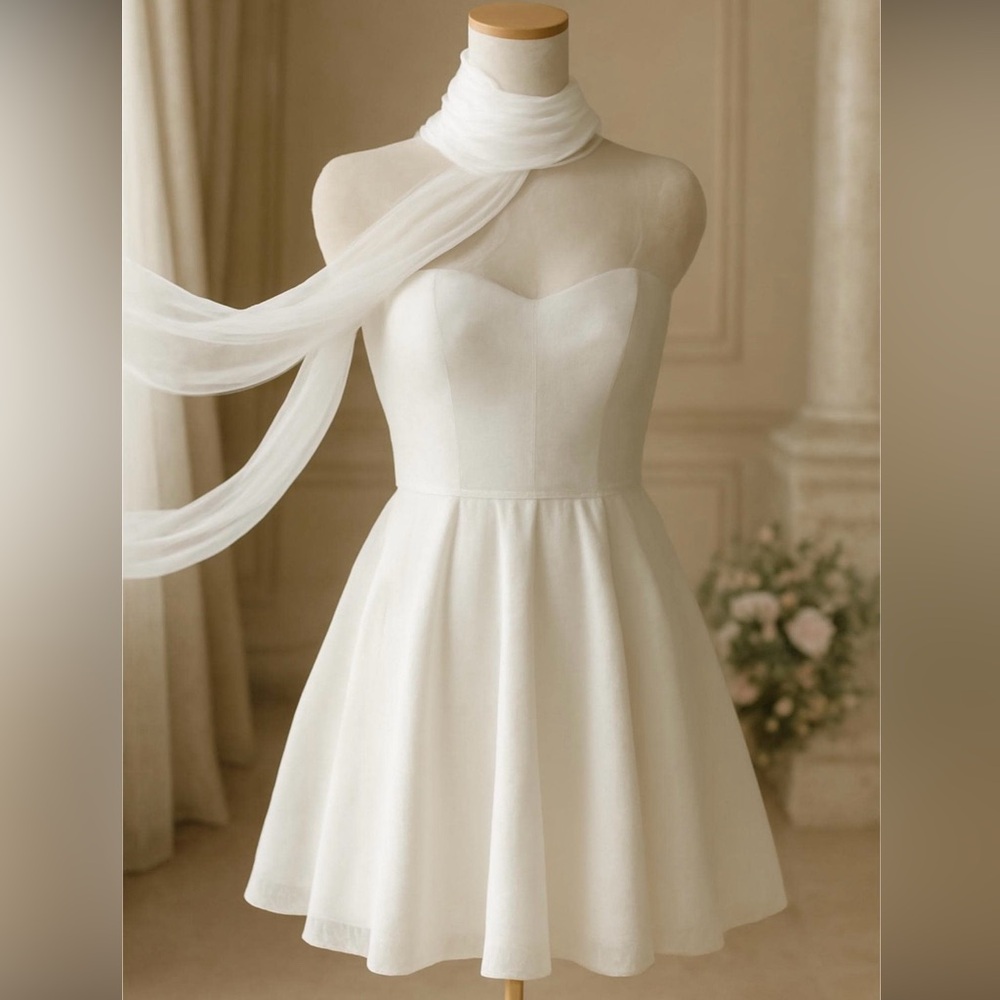 Soft White Bridal Scarf